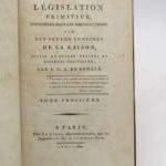 Couverture du livre Estimation du livre « législation primitive considérée dans les derniers temps par les seules lumières de la Raison »