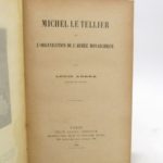 Couverture du livre Estimation du livre « michel Le Tellier et l’Organisation de l’armée monarchique »