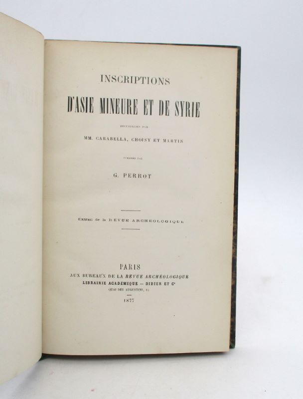 Couverture du livre Estimation du livre « inscriptions d’Asie mineure et de Syrie [suivi de:] Mélanges d’épigraphie grecque [suivi de:] Un ancien texte de loi de la Crète »