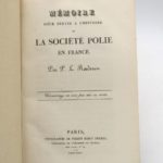 Couverture du livre Estimation du livre « mémoire pour servir à l’histoire de la société polie en France »