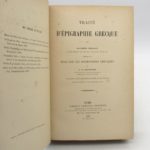 Couverture du livre Estimation du livre « traité d’épigraphie grecque »