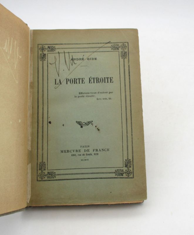 Couverture du livre Estimation du livre « la Porte étroite »