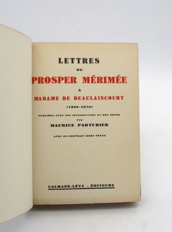 Couverture du livre Estimation du livre « lettres de Prosper Mérimée à madame de Beaulaincourt (1866-1870) »