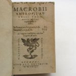 Couverture du livre Estimation du livre « macrobii Ambrosii Aurelii Theodosii, Viri consultaris illustris, In Somnium Scipionis, Libri II – Saturnaliorum, Libri VII »