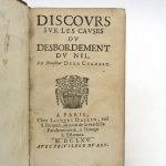 Couverture du livre Estimation du livre « discours sur les causes du desbordement du Nil »