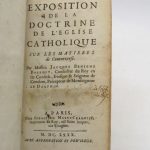 Couverture du livre Estimation du livre « exposition de la doctrine de l’Église catholique sur les matières de controverse »