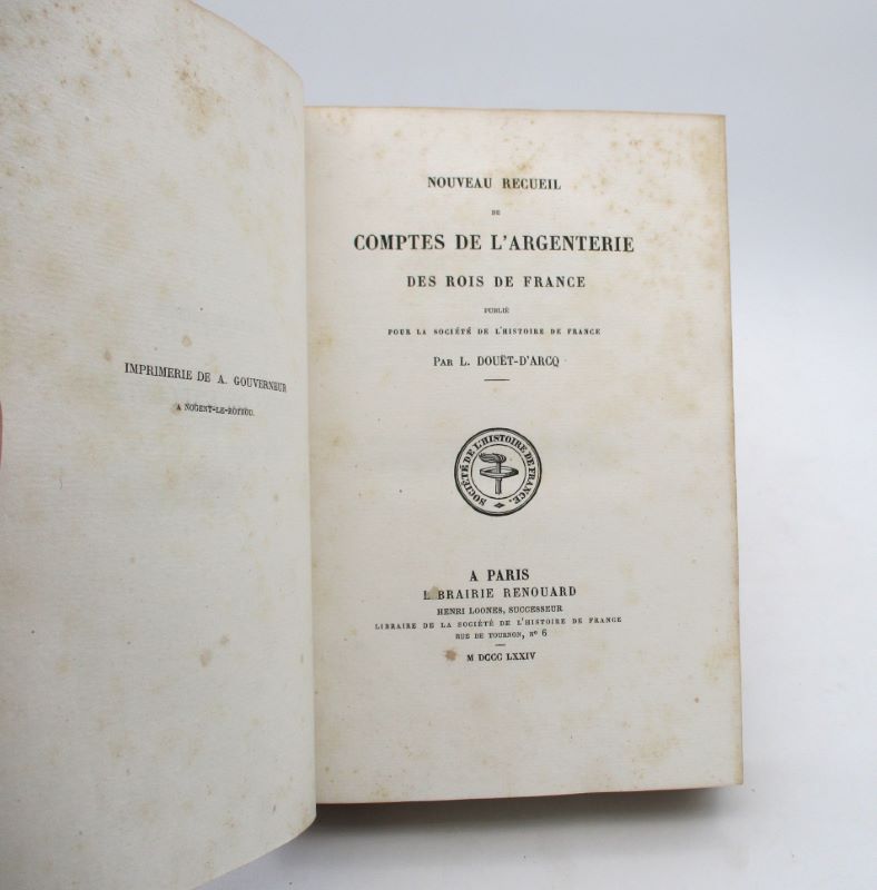 Couverture du livre Estimation du livre « nouveau recueil de comptes de l’argenterie des rois de France »