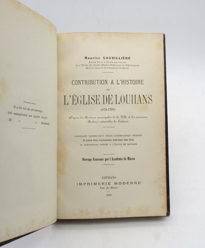 Couverture du livre Estimation du livre « contribution à l’histoire de l’église de Louhans (878-1789) »