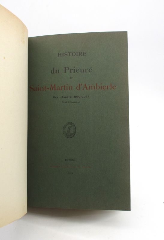 Couverture du livre Estimation du livre « histoire du Prieuré de Saint-Martin d’Ambierle »
