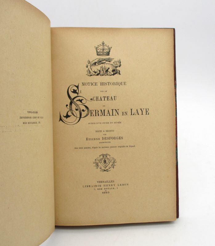 Couverture du livre Estimation du livre « notice historique sur le château de Saint-Germain en Laye »