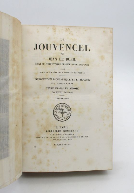 Couverture du livre Estimation du livre « le Jouvencel par Jean de Bueil suivi du commentaire de Guillaume Tringant »