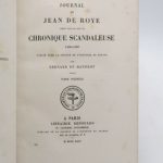 Couverture du livre Estimation du livre « journal de Jean de Roye connu sous le nom de Chronique scandaleuse 1460-1483 »