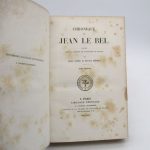 Couverture du livre Estimation du livre « chronique de Jean Le Bel »