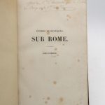 Couverture du livre Estimation du livre « Étude statistique sur la ville de Rome et la partie occidentale des états romains »
