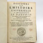 Couverture du livre Estimation du livre « discours sur l’Histoire universelle à Monseigneur le Dauphin : pour expliquer la suite de la Religion & les changements des Empires »