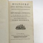 Couverture du livre Estimation du livre « histoire des révolutions arrivées dans le gouvernement de la République romaine »