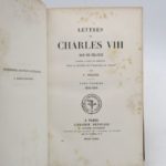 Couverture du livre Estimation du livre « lettres de Charles VIII »
