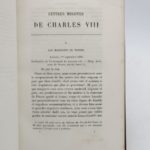Couverture du livre Estimation du livre « lettres de Charles VIII »