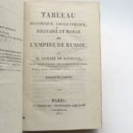 Couverture du livre Estimation du livre « tableau historique, géographique, militaire et moral de l’empire de Russie »