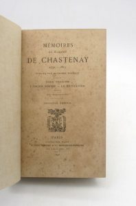 Estimation Histoire - Couverture du livre Estimation du livre « mémoires de Madame de Chastenay »