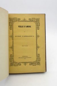 Estimation Edition originale - Couverture du livre Estimation du livre « veglie d’amore »