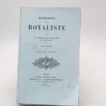 Couverture du livre Estimation du livre « mémoires d’un royaliste »