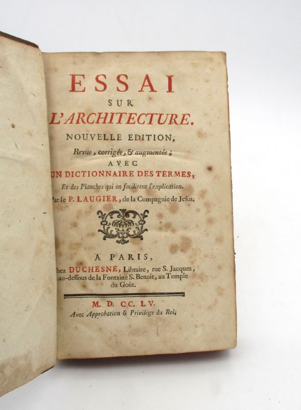 Couverture du livre Estimation du livre « essai sur l’architecture »