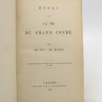 Couverture du livre Estimation du livre « essai sur la vie du Grand Condé »