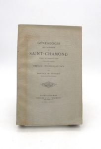 Estimation Edition originale - Couverture du livre Estimation du livre « généalogie de la maison de Saint-Chamond »