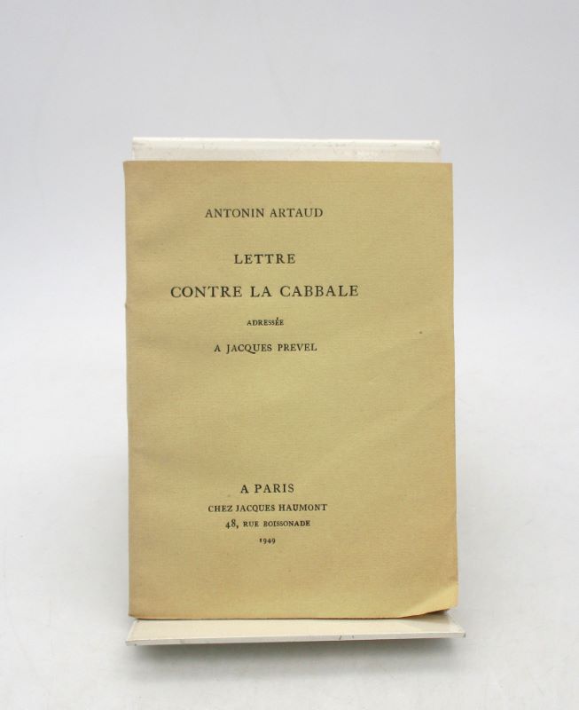 Couverture du livre Estimation du livre « lettre contre la Cabbale adressée à Jacques Prevel »