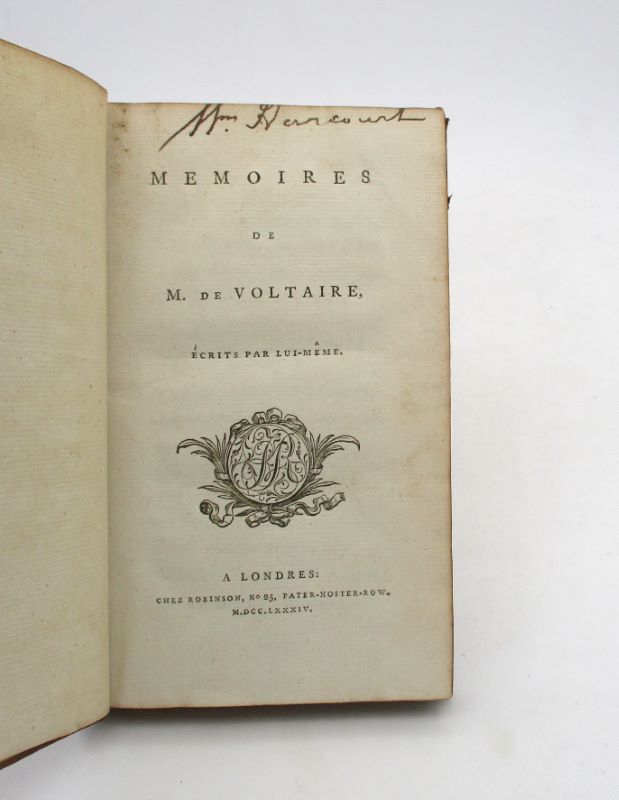 Couverture du livre Estimation du livre « mémoires de M. de Voltaire, écrits par lui-même »