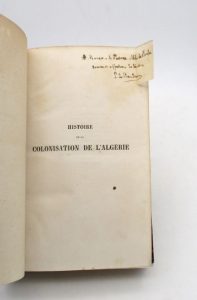 Estimation Voyages-Atlas - Couverture du livre Estimation du livre « histoire de la colonisation de l’Algérie : tome Ier seul »