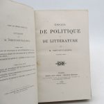 Couverture du livre Estimation du livre « essais de politique et de littérature »