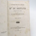 Couverture du livre Estimation du livre « correspondance inédite de Mme du Deffand »