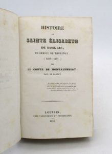 Estimation Histoire - Couverture du livre Estimation du livre « histoire de Sainte Élisabeth de Hongrie, duchesse de Thuringe (1207-1231) »