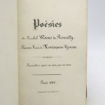 Couverture du livre Estimation du livre « poésies de Rachel Worms de Romilly, baronne Henri de Montesquiou Fezensac »