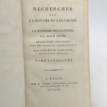 Couverture du livre Estimation du livre « recherches sur la nature et les causes de la richesse des nations »