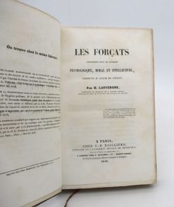 Estimation Sciences Humaines - Couverture du livre Estimation du livre « les Forçats considérés sous le rapport physiologique, moral et intellectuel : observés au bagne de Toulon »