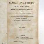 Couverture du livre Estimation du livre « des classes dangereuses de la population dans les grands villes, et des moyens de les rendre meilleures »