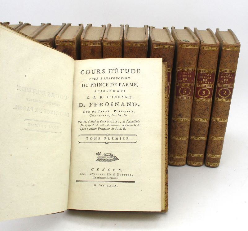 Couverture du livre Estimation du livre « cours d’étude pour l’instruction du prince de Parme, aujourd’hui S.A.R. l’infant D. Ferdinand, duc de Parme, Plaisance, Guastalle &c. &c. &c. »