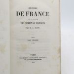Couverture du livre Estimation du livre « histoire de France sous le ministère du cardinal Mazarin »