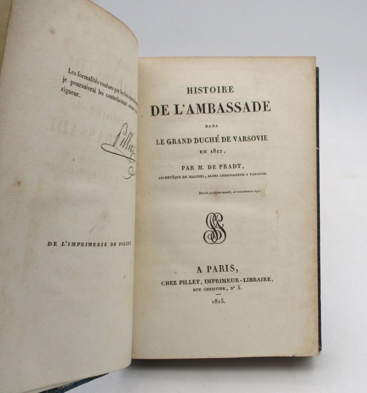 Couverture du livre Estimation du livre « histoire de l’ambassade dans le grand duché de Varsovie en 1812 »