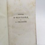 Couverture du livre Estimation du livre « cours d’histoire de la philosophie »