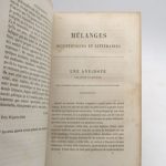 Couverture du livre Estimation du livre « mélanges scientifiques et littéraires »