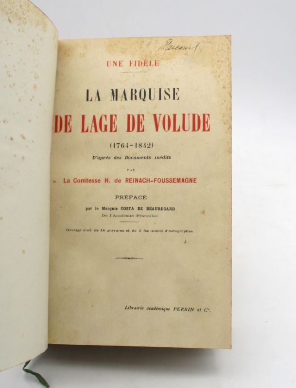 Couverture du livre Estimation du livre « la Marquise de Lage de Volude 1764-1842 : une fidèle »