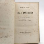 Couverture du livre Estimation du livre « pensées, essais et maximes de J. Joubert suivis de lettres à ses amis et précédés d’une notice sur sa vie, son caractère et ses travaux »