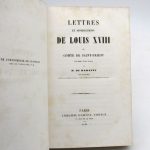 Couverture du livre Estimation du livre « lettres et Instructions de Louis XVIII au comte de Saint-Priest précédées d’une notice »