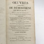 Couverture du livre Estimation du livre « oeuvres complètes de Démosthène et d’Eschine »