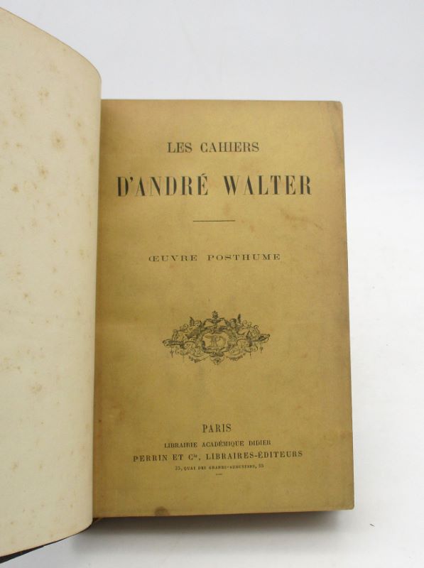 Couverture du livre Estimation du livre « les Cahiers d’André Walter : oeuvre posthume »