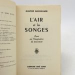 Couverture du livre Estimation du livre « l’Air et les Songes : Essai sur l’imagination du mouvement »